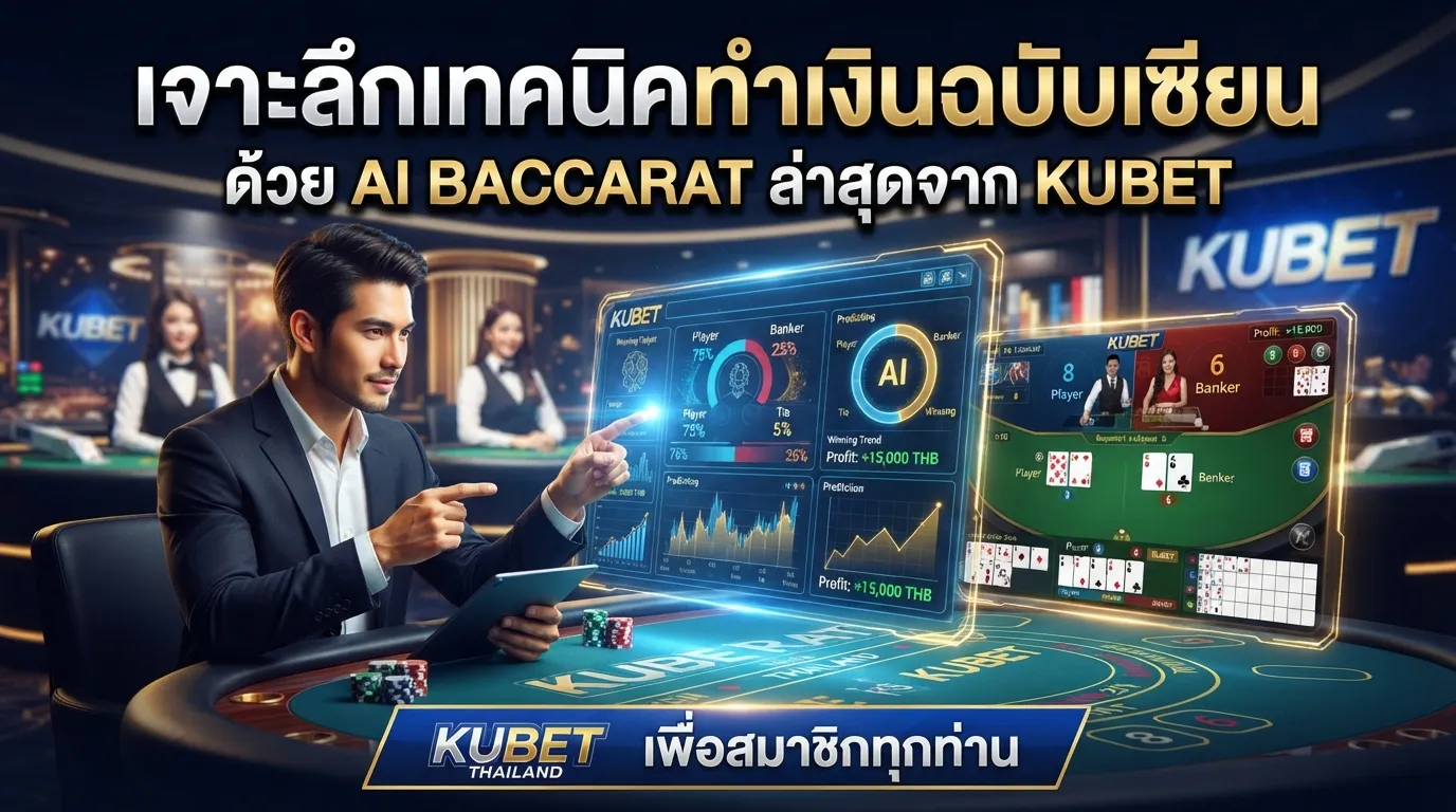 เจาะลึกเทคนิคทำเงินฉบับเซียนด้วย ai baccarat ล่าสุดจาก KUBET เพื่อสมาชิก kubet thailand ทุกท่าน