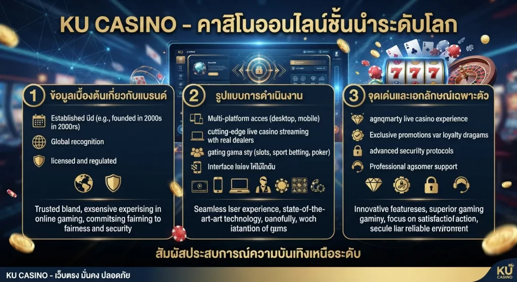 จุดเด่นและเอกลักษณ์เฉพาะตัวของ ku casino