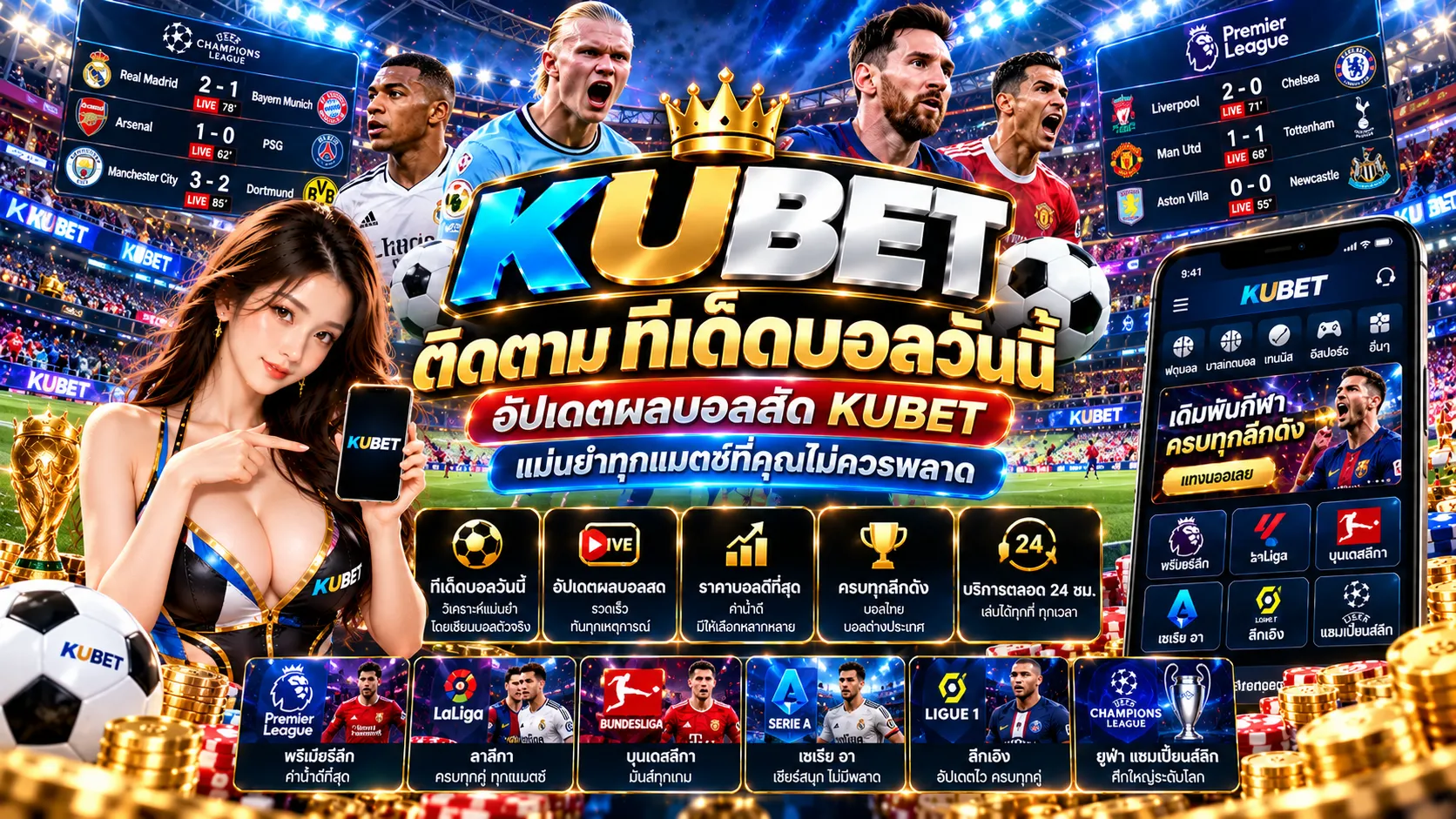 ติดตาม KUBET ทีเด็ดบอลวันนี้ อัปเดตผลบอลสด KUBET แม่นยำทุกแมตช์ที่คุณไม่ควรพลาด